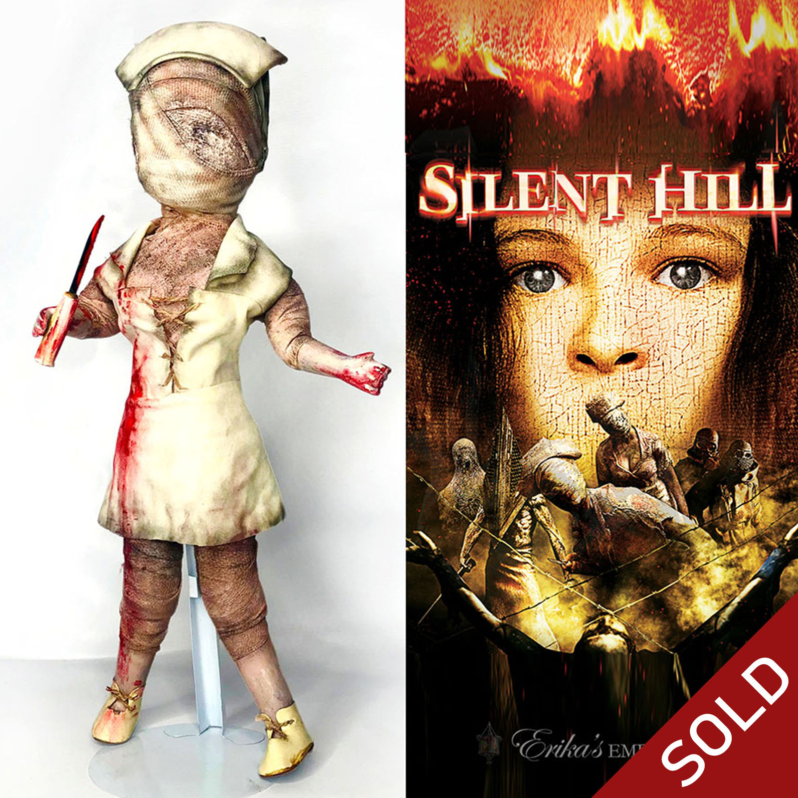 Silent Hill Puppet Nurse Horror Movie Character Doll by Erika's Emporium