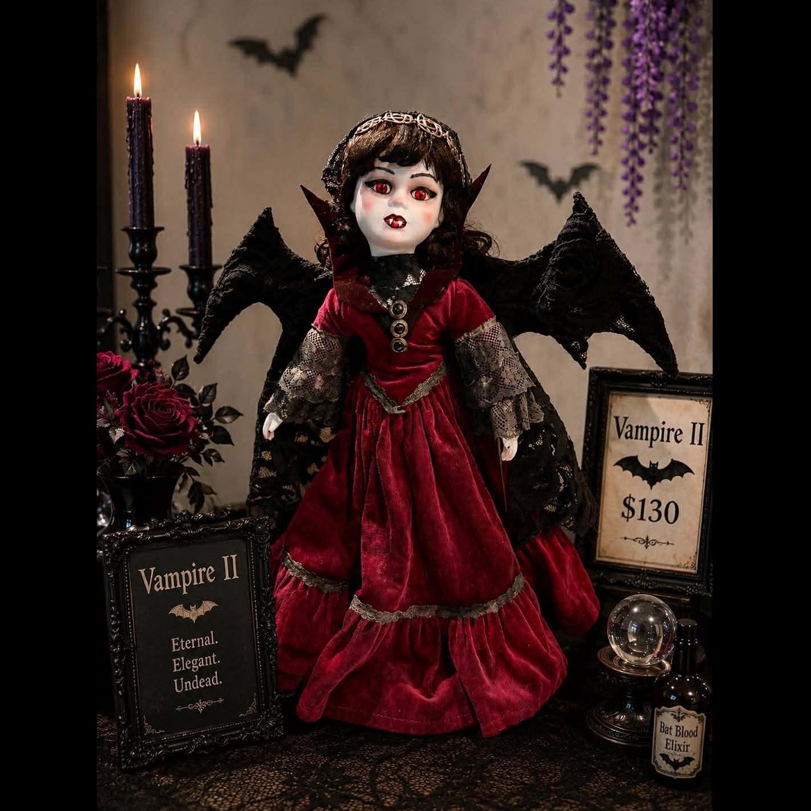 Custom Vampire Doll Gothic Horror Doll One Of A Kind Erika's Emporium