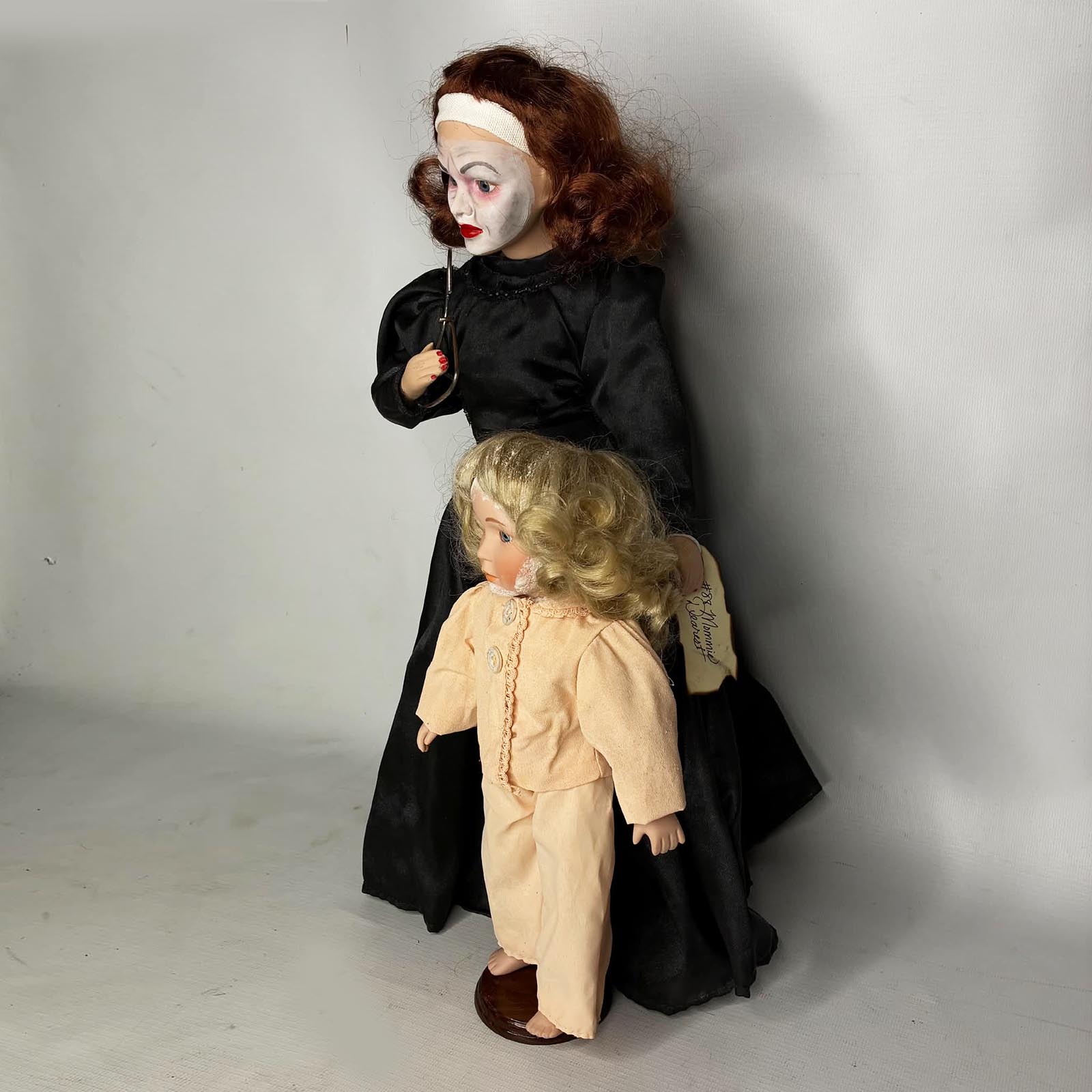 Creepy Horror Movie Doll Featuring Joan and Christina Characters